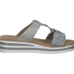 Rieker V02K3, Pantoletten & Badeschuhe, Damen, Silber