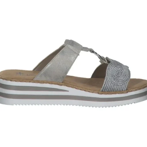Rieker V02K3, Pantoletten & Badeschuhe, Damen, Silber