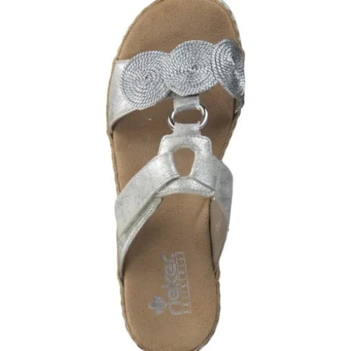 Rieker V02K3, Pantoletten & Badeschuhe, Damen, Silber