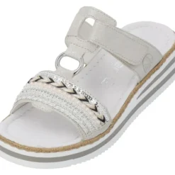 Rieker V02M6, Pantoletten & Badeschuhe, Damen, Grau (Silver)