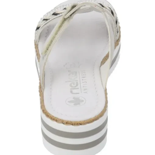 Rieker V02M6, Pantoletten & Badeschuhe, Damen, Grau (Silver)