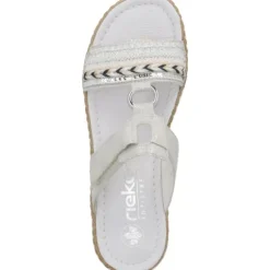 Rieker V02M6, Pantoletten & Badeschuhe, Damen, Grau (Silver)