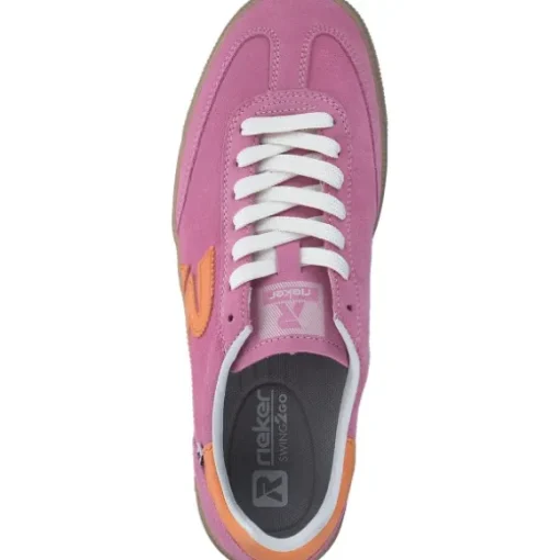 Rieker W2200, Schnürschuhe, Damen, pink/carrot