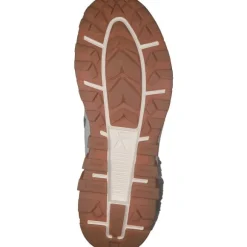 Rieker W0063-80, Schnürstiefel, Damen, offwhite/murmel