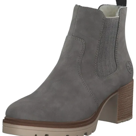 Rieker Y9071, Winterstiefeletten, Damen, Grau (Leinen)