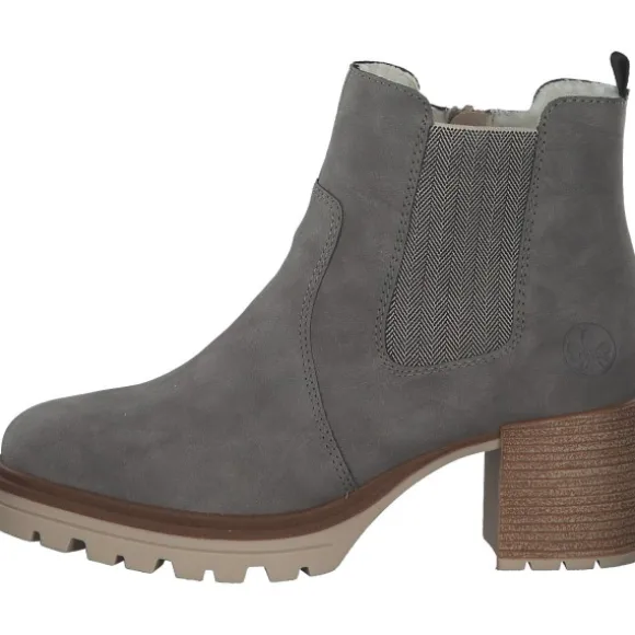 Rieker Y9071, Winterstiefeletten, Damen, Grau (Leinen)