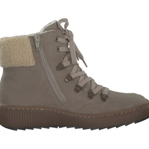 Rieker Z6638-64 , Schnürstiefel, Damen, congo/beige