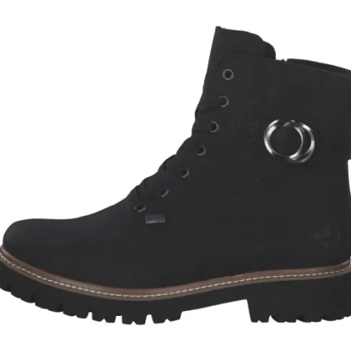 Rieker Z5723-00, Schnürstiefel, Damen, schwarz/schwarz