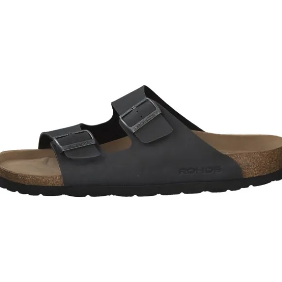Rohde 5920, Pantoletten, Herren, Schwarz (Black/Grey)