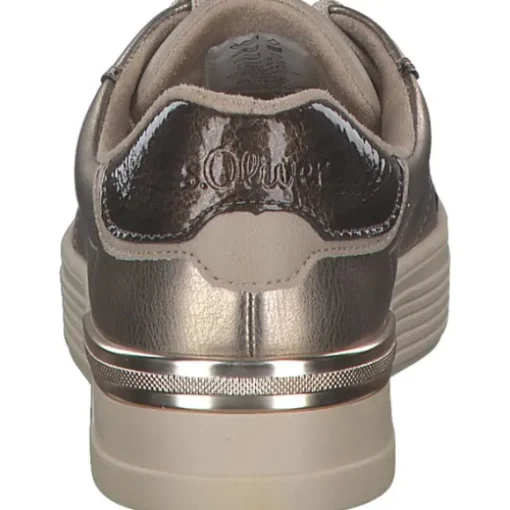 s. Oliver 5-23603-43/406 M2360342, Schnürschuhe, Damen, beige metallic