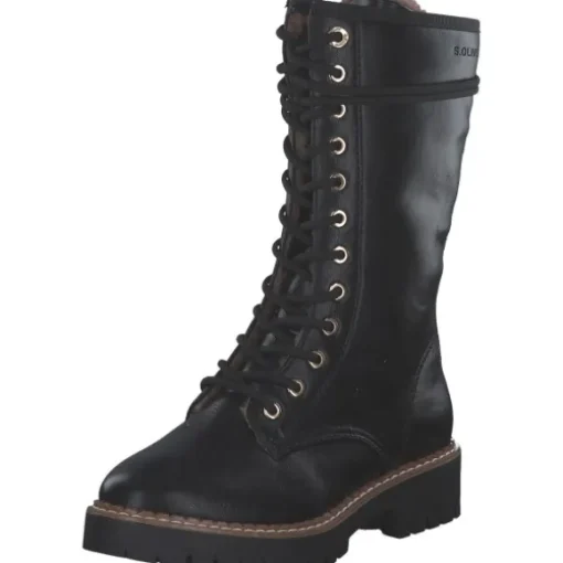 s. Oliver 5-26221-41/022 M2622141, Schnürstiefel, Damen, Schwarz