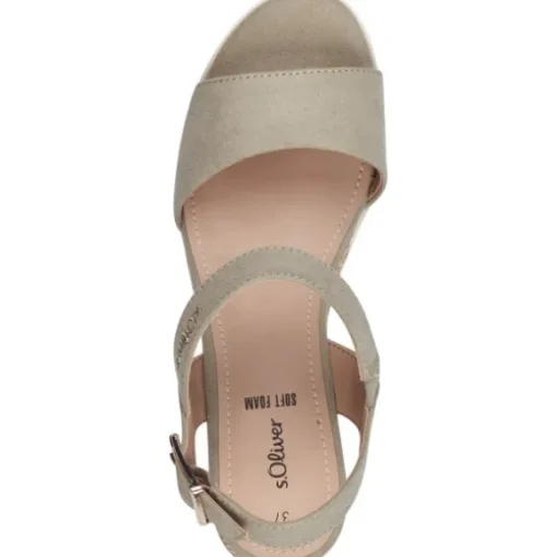 s. Oliver 28713, Plateau-Sandaletten, Damen, PISTACHIO