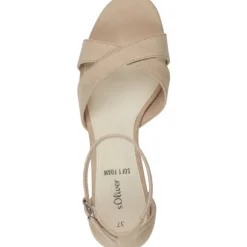 s. Oliver 28302, Plateau-Sandaletten, Damen, Beige