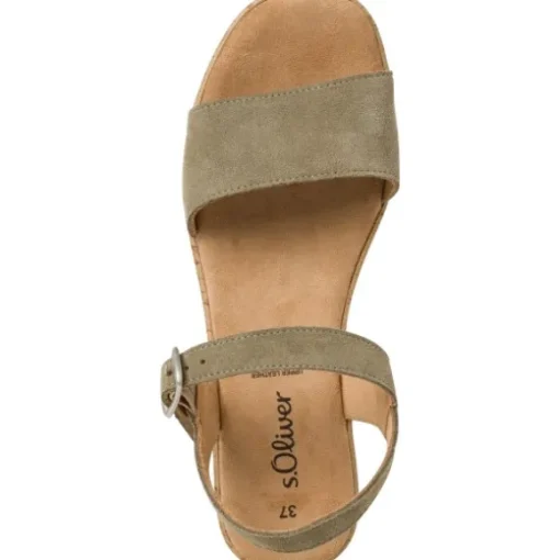 s. Oliver 28311, Plateau-Sandaletten, Damen, PISTACHIO