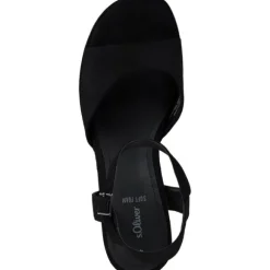 s. Oliver 28319, Plateau-Sandaletten, Damen, black
