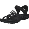 Skechers 163193, Keilsandaletten, Damen, Schwarz