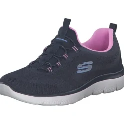 Skechers 150120 NVPK Summits, Slip-On-Sneaker, Damen, Blau