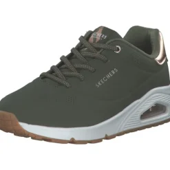 Skechers 155196 OLV Uno Shimmer Away, Schnürschuhe, Damen, OLIVE