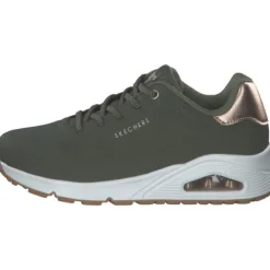 Skechers 155196 OLV Uno Shimmer Away, Schnürschuhe, Damen, OLIVE