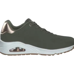 Skechers 155196 OLV Uno Shimmer Away, Schnürschuhe, Damen, OLIVE