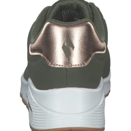 Skechers 155196 OLV Uno Shimmer Away, Schnürschuhe, Damen, OLIVE