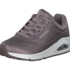 Skechers 73691 PEW Uno, Schnürschuhe, Damen, pewter