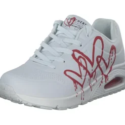 Skechers 177980, Schnürschuhe, Damen, white/red