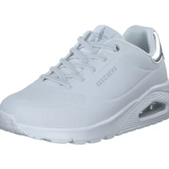 Skechers 155196, Schnürschuhe, Damen, WHITE/SILVER