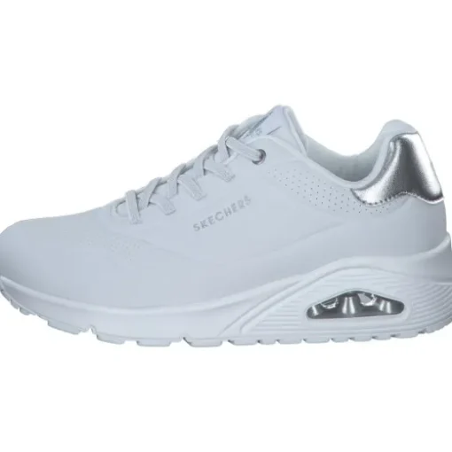 Skechers 155196, Schnürschuhe, Damen, WHITE/SILVER