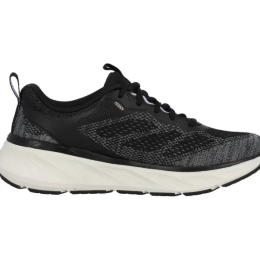 Skechers 150471, Schnürschuhe, Damen, BLACK KNIT / LAVENDER TRIM