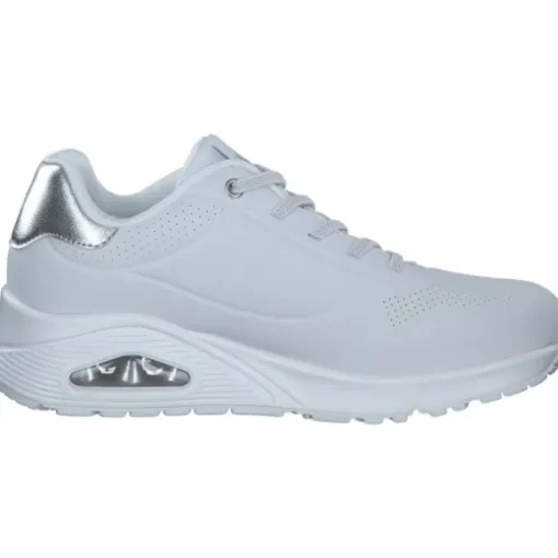 Skechers 155196, Schnürschuhe, Damen, WHITE/SILVER
