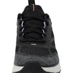 Skechers 150471, Schnürschuhe, Damen, BLACK KNIT / LAVENDER TRIM
