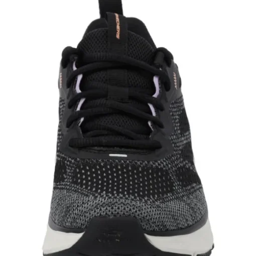 Skechers 150471, Schnürschuhe, Damen, BLACK KNIT / LAVENDER TRIM