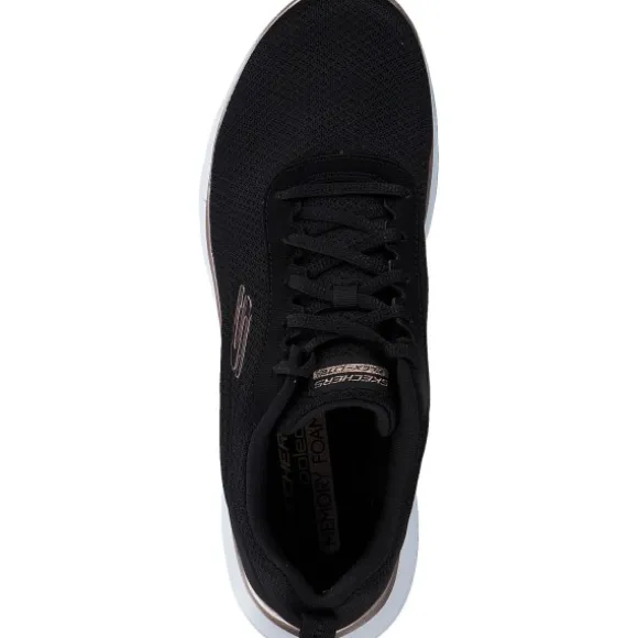 Skechers 150206, Schnürschuhe, Damen, Black mesh / rose gold