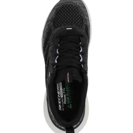 Skechers 150471, Schnürschuhe, Damen, BLACK KNIT / LAVENDER TRIM