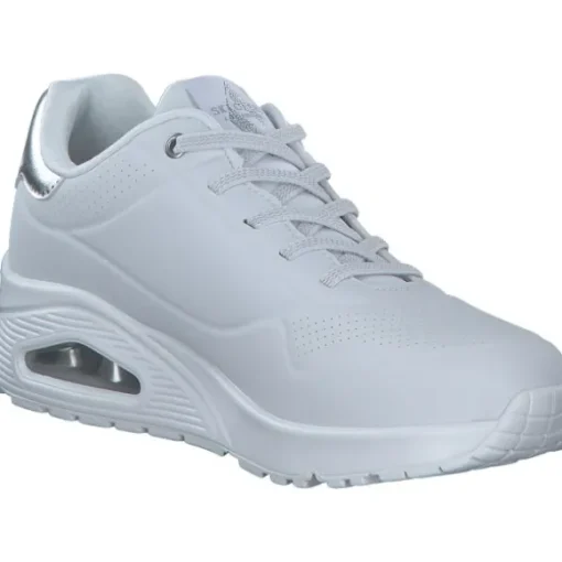 Skechers 155196, Schnürschuhe, Damen, WHITE/SILVER