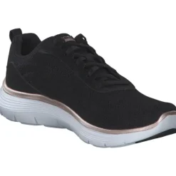 Skechers 150206, Schnürschuhe, Damen, Black mesh / rose gold