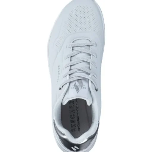 Skechers 155196, Schnürschuhe, Damen, WHITE/SILVER