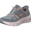 Skechers 150420, Slip-On-Sneaker, Damen, gray mesh / orange trim
