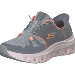 Skechers 150420, Slip-On-Sneaker, Damen, gray mesh / orange trim