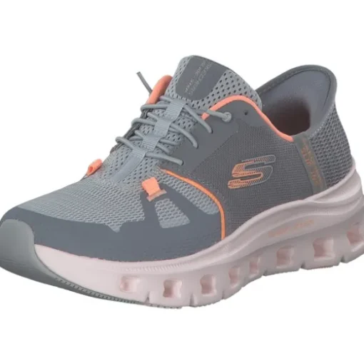 Skechers 150420, Slip-On-Sneaker, Damen, gray mesh / orange trim