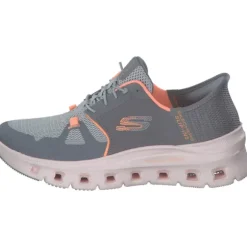 Skechers 150420, Slip-On-Sneaker, Damen, gray mesh / orange trim