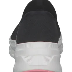 Skechers 150422, Slip-On-Sneaker, Damen, BLACK KNIT / PINK TRIM
