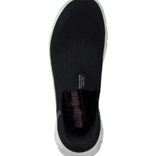 Skechers 150422, Slip-On-Sneaker, Damen, BLACK KNIT / PINK TRIM