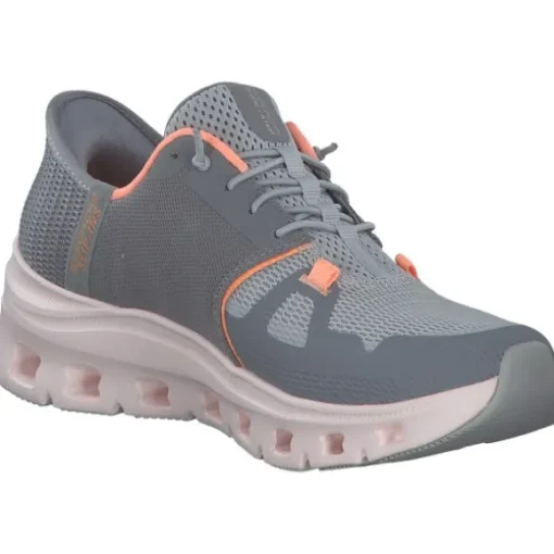 Skechers 150420, Slip-On-Sneaker, Damen, gray mesh / orange trim
