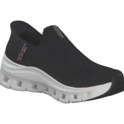 Skechers 150422, Slip-On-Sneaker, Damen, BLACK KNIT / PINK TRIM