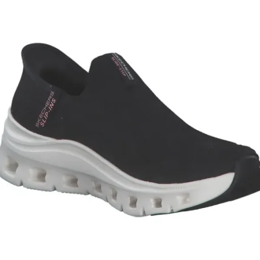Skechers 150422, Slip-On-Sneaker, Damen, BLACK KNIT / PINK TRIM