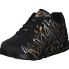 Skechers 155523, Sneakers Low, Damen, Schwarz Weiß Gold