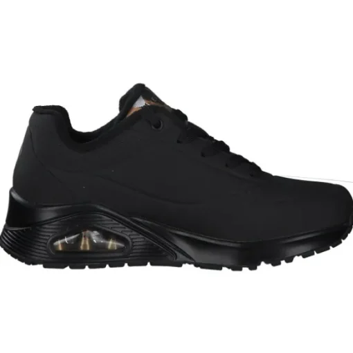 Skechers 155523, Sneakers Low, Damen, Schwarz Weiß Gold