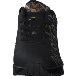 Skechers 155523, Sneakers Low, Damen, Schwarz Weiß Gold